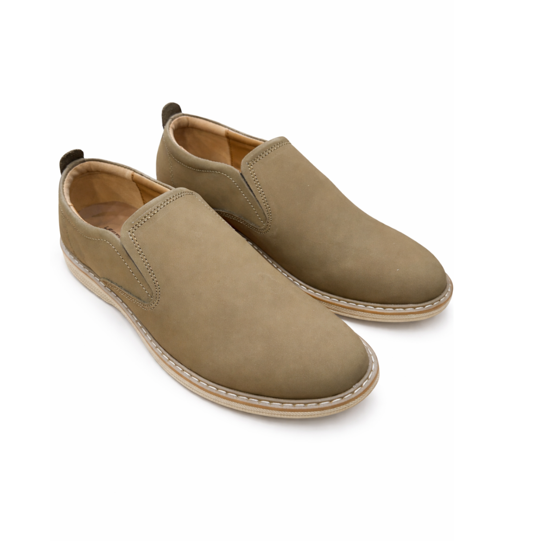 Suede Slip-On Beige Shoes