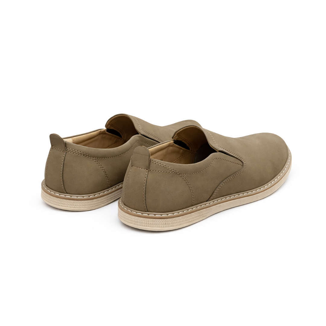 Suede Slip-On Beige Shoes