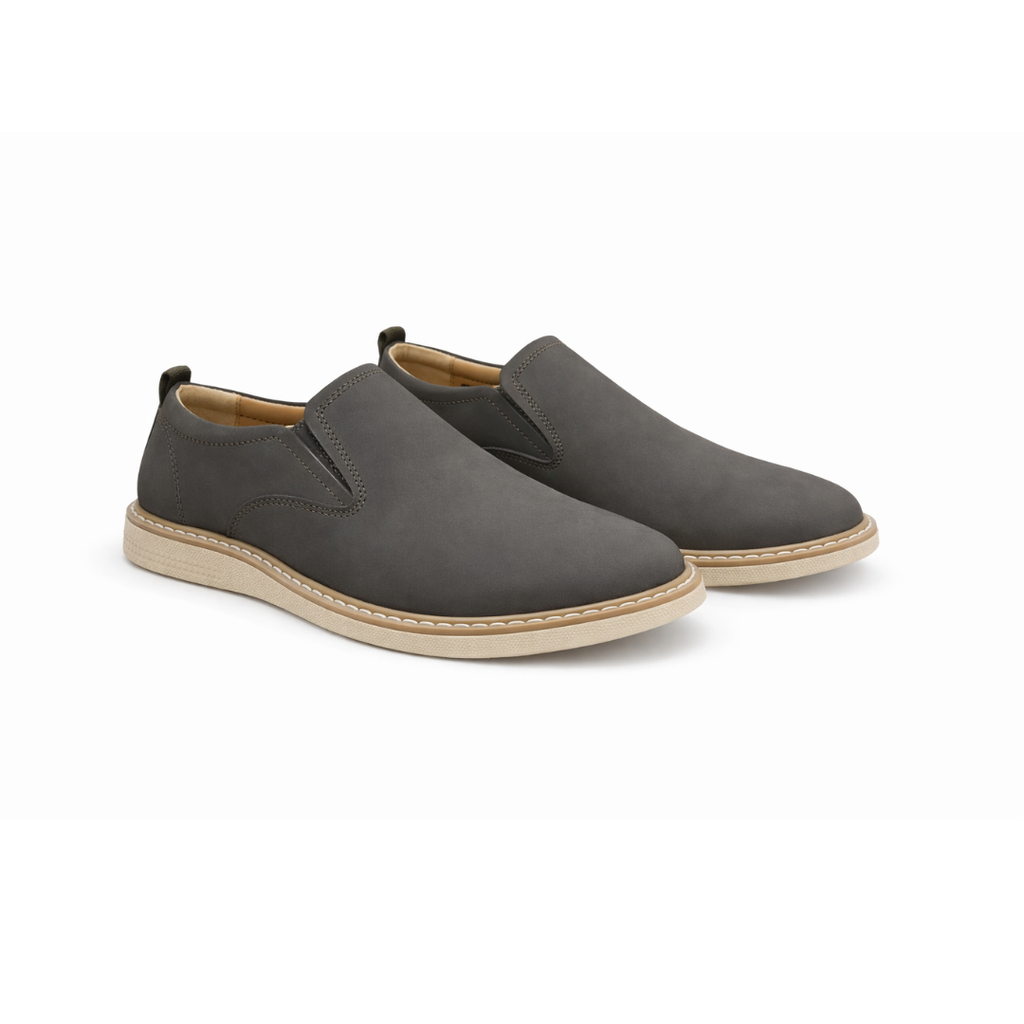 Suede Slip-On Dark Grey Shoes
