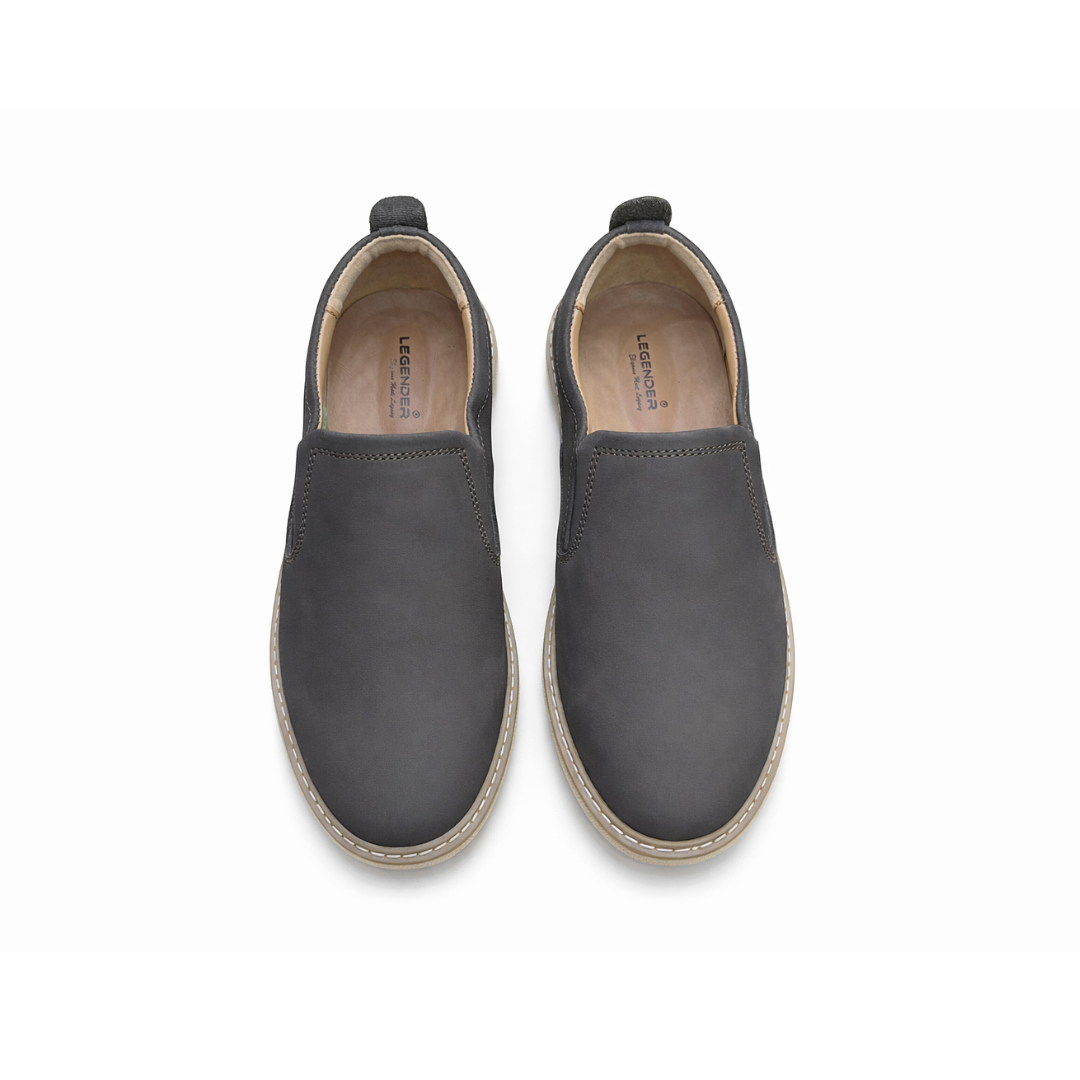 Suede Slip-On Dark Grey Shoes