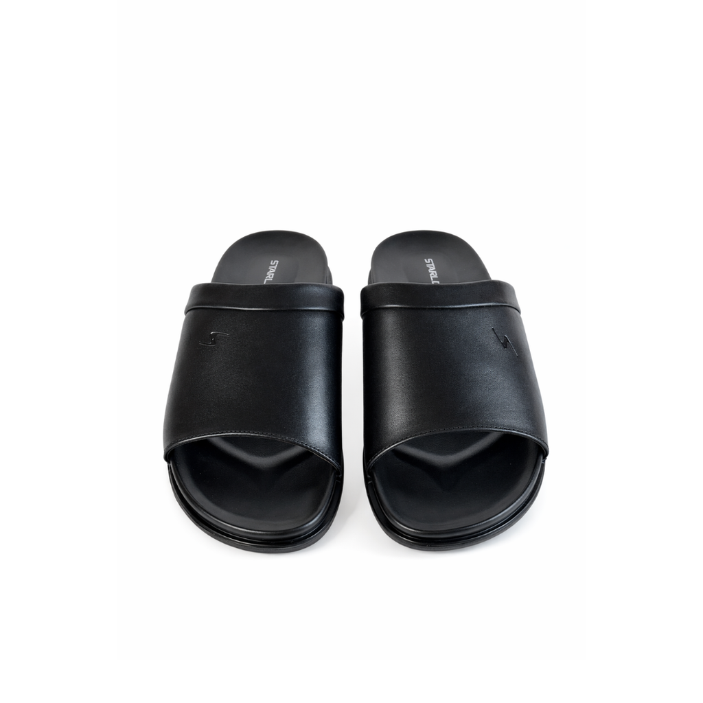 Leather Slipper - AR - 005 Black